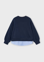 Navy Faldon Pullover - Little Jill & Co.