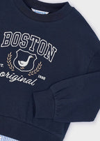 Navy Faldon Pullover - Little Jill & Co.