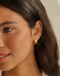 Birthstone Hoop Earrings January