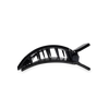 Jet Black Small Flat Square Hair Clip
