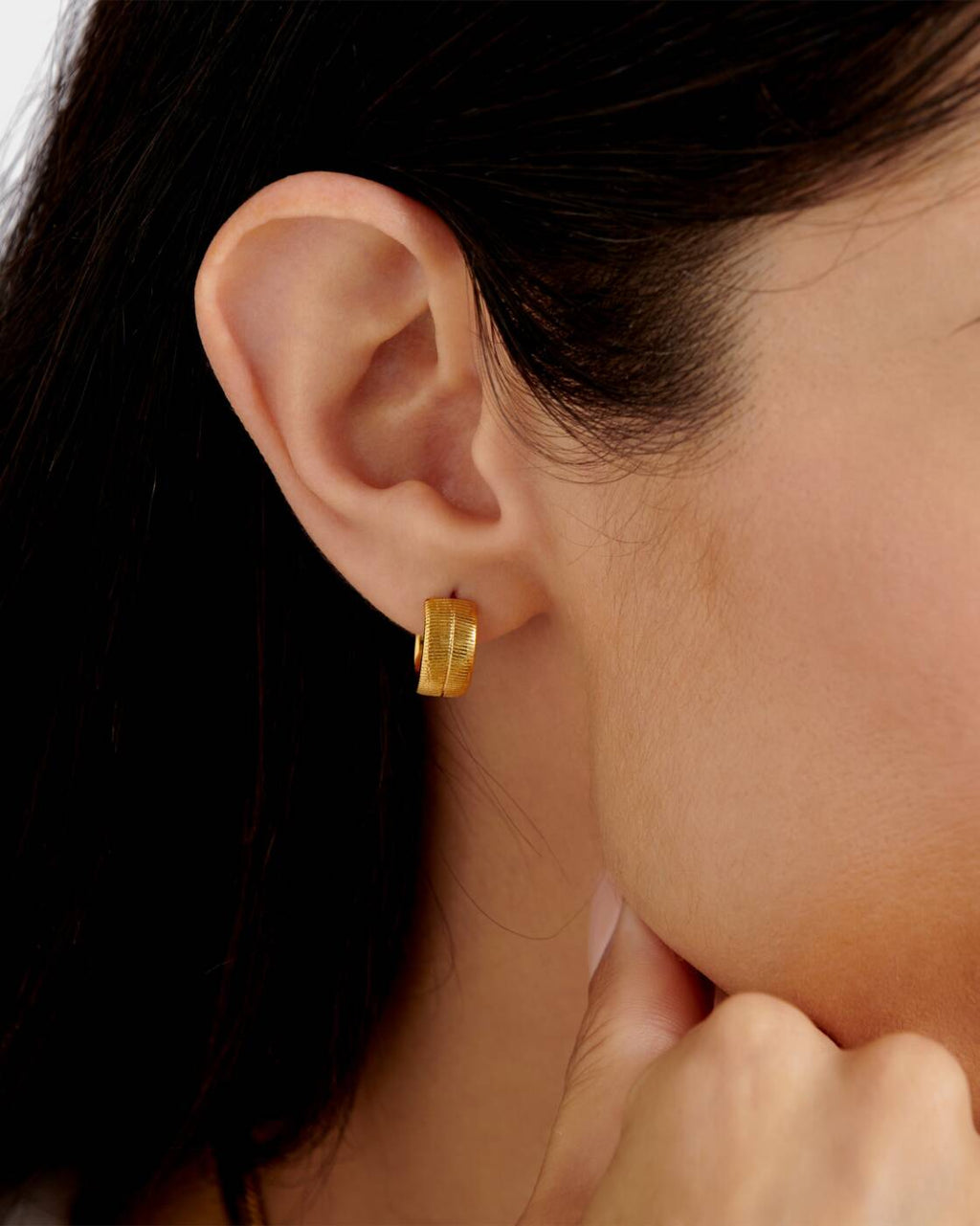 Ciana Snake Huggie Hoop Earrings