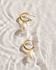 Pearl Lustre Hoop Earrings