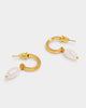 Pearl Lustre Hoop Earrings