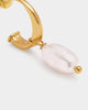 Pearl Lustre Hoop Earrings