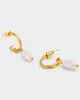 Pearl Lustre Hoop Earrings