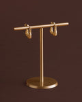 Luxe Lock Waterproof Gold Hoop Earrings