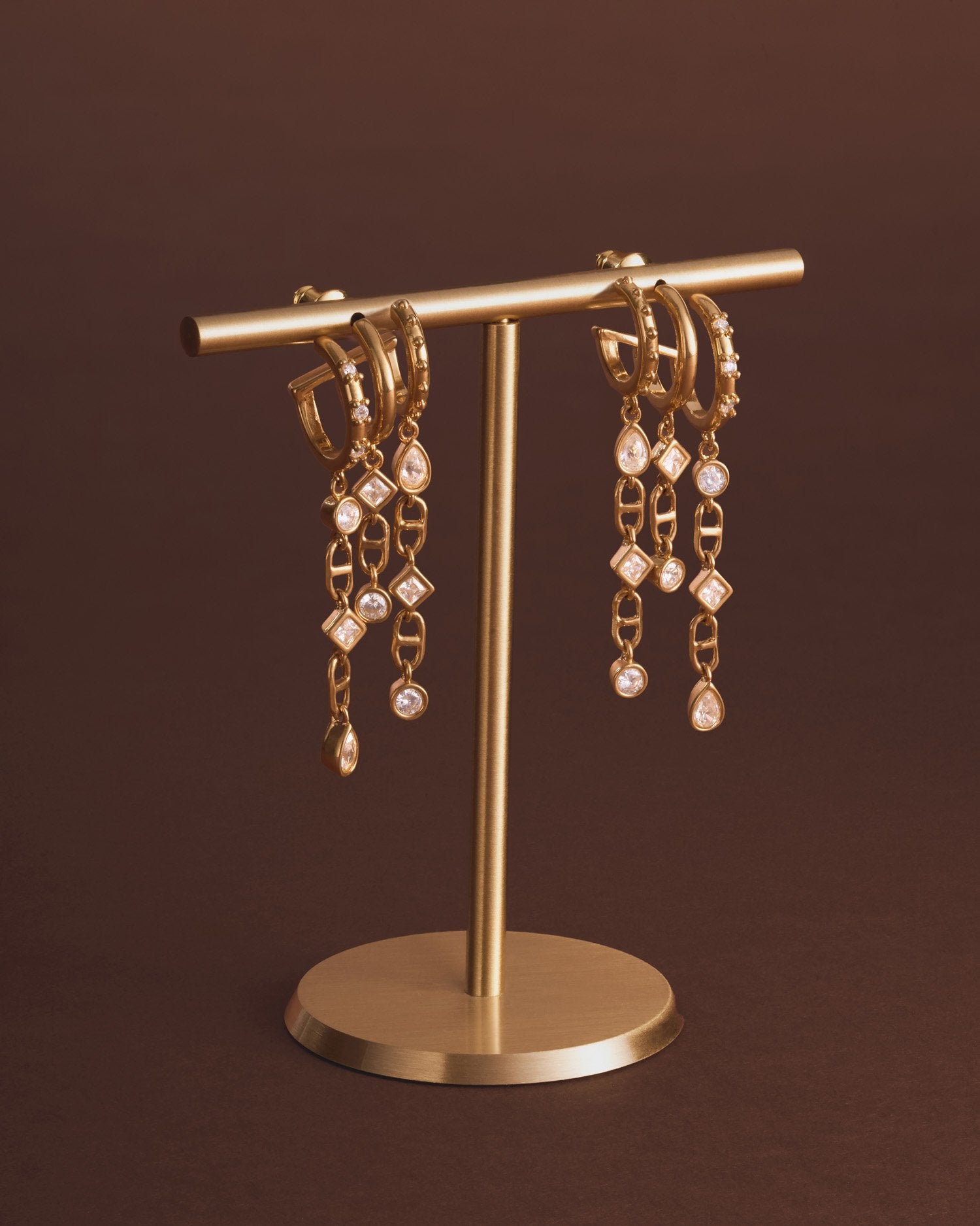Champagne Hour Waterproof Gold Drop Earrings
