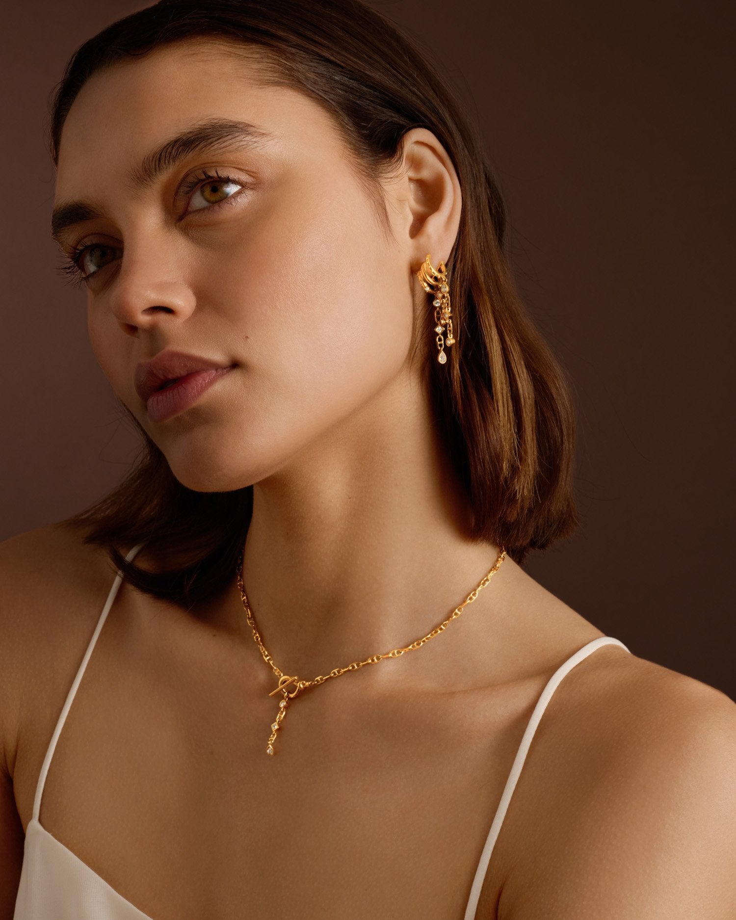 Champagne Hour Waterproof Gold Necklace