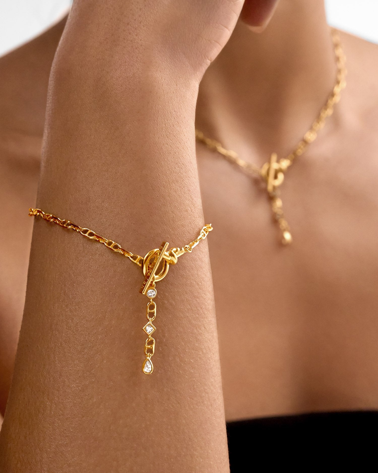 Champagne Hour Waterproof Gold Bracelet