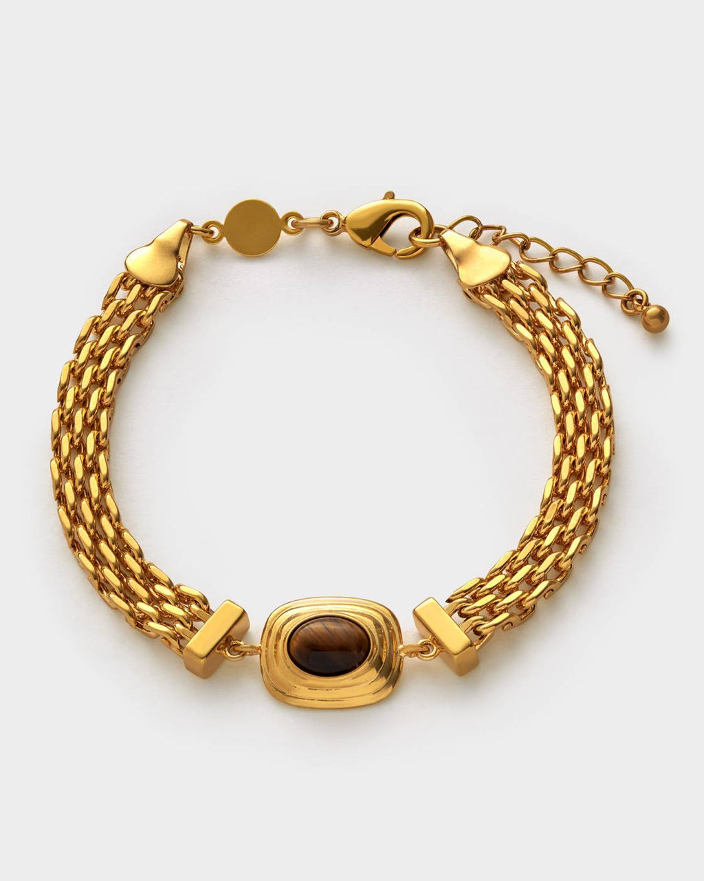 Tiger's Eye Button Bracelet