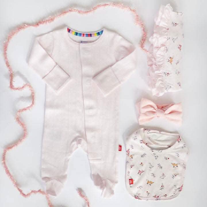 Love Lines Pink Footie