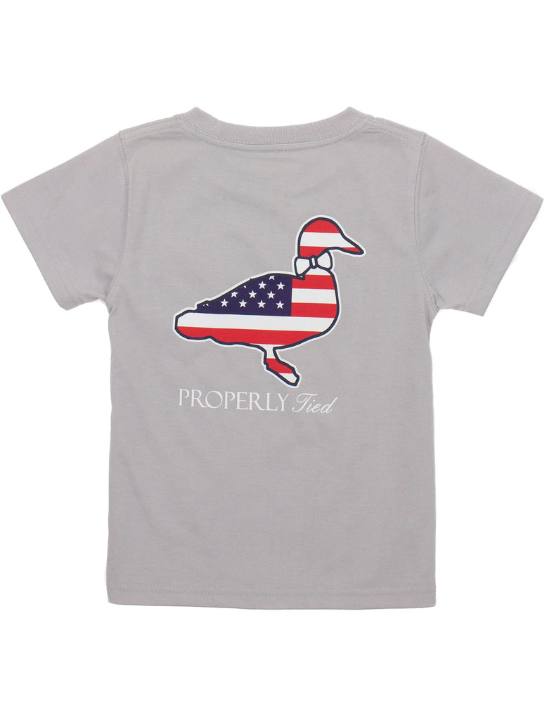 Americana Logo Duck Tee Gray