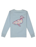 Girls Cotton Candy Camo Logo LS Periwinkle