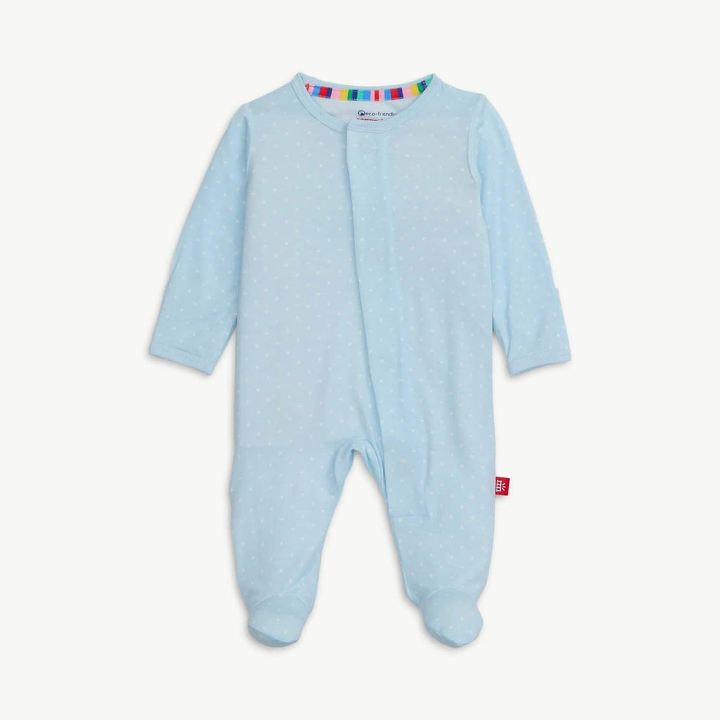 Magnetic Blue Dot Footie - Little Jill & Co.