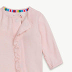 Magnetic Pink Dot Footie with Ruffle