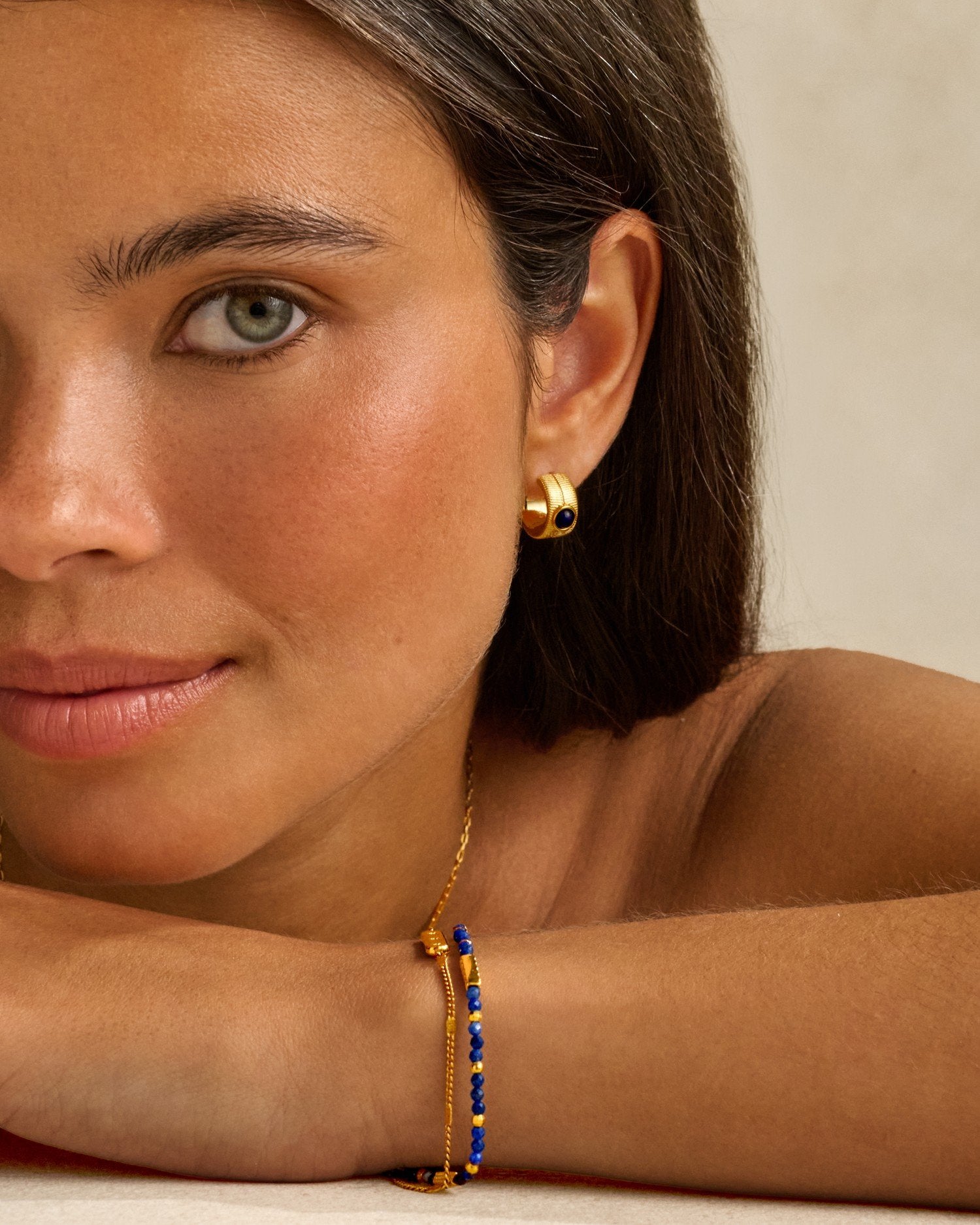 Birthstone Hoop Earrings September