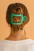 Shamrock Shimmer Large Flat Square Hair Clip