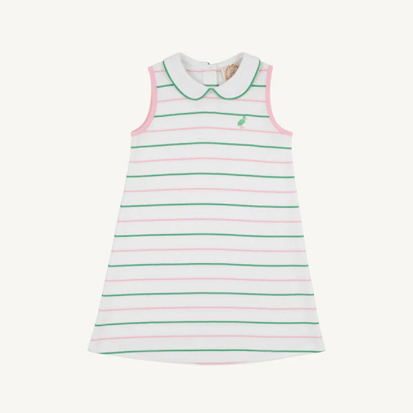 Sleeveless Maude's Peter Pan Collar Dress Tradd Stripe - Little Jill & Co.