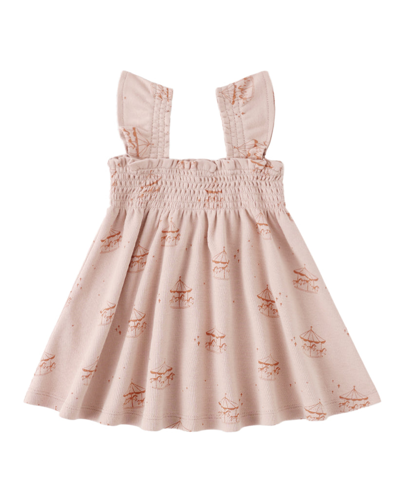 SMOCKED JERSEY DRESS CAROUSEL
