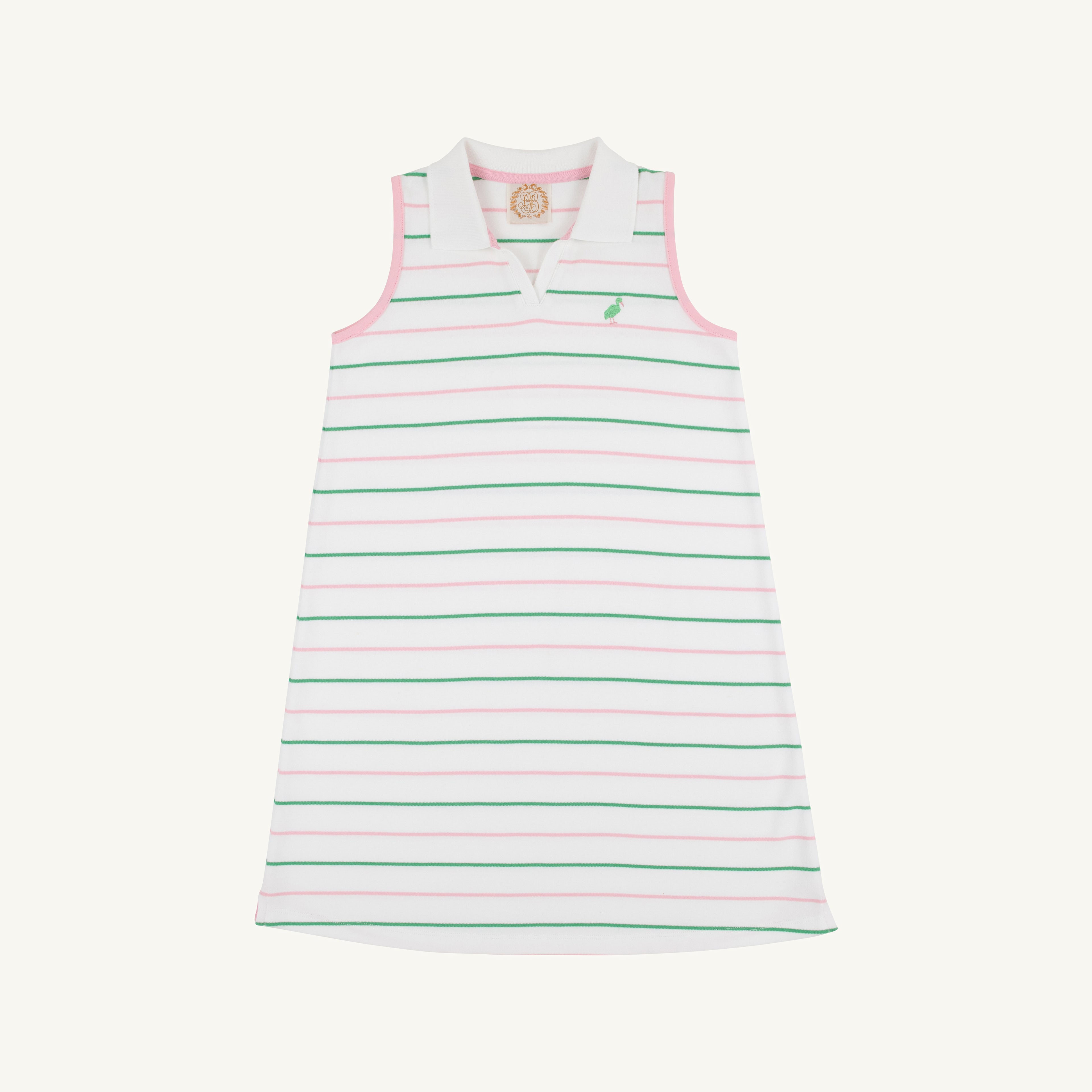 Sleeveless Maude's  Polo Dress Tradd Stripe