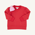 Cassidy Comfy Crewneck Puff Sleeve- Bow