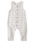 WOVEN JUMPSUIT BLUE PLAID