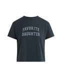 The Cropped Collegiate Tee FD Navy