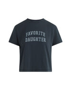 The Cropped Collegiate Tee FD Navy