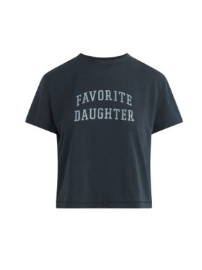 The Cropped Collegiate Tee FD Navy