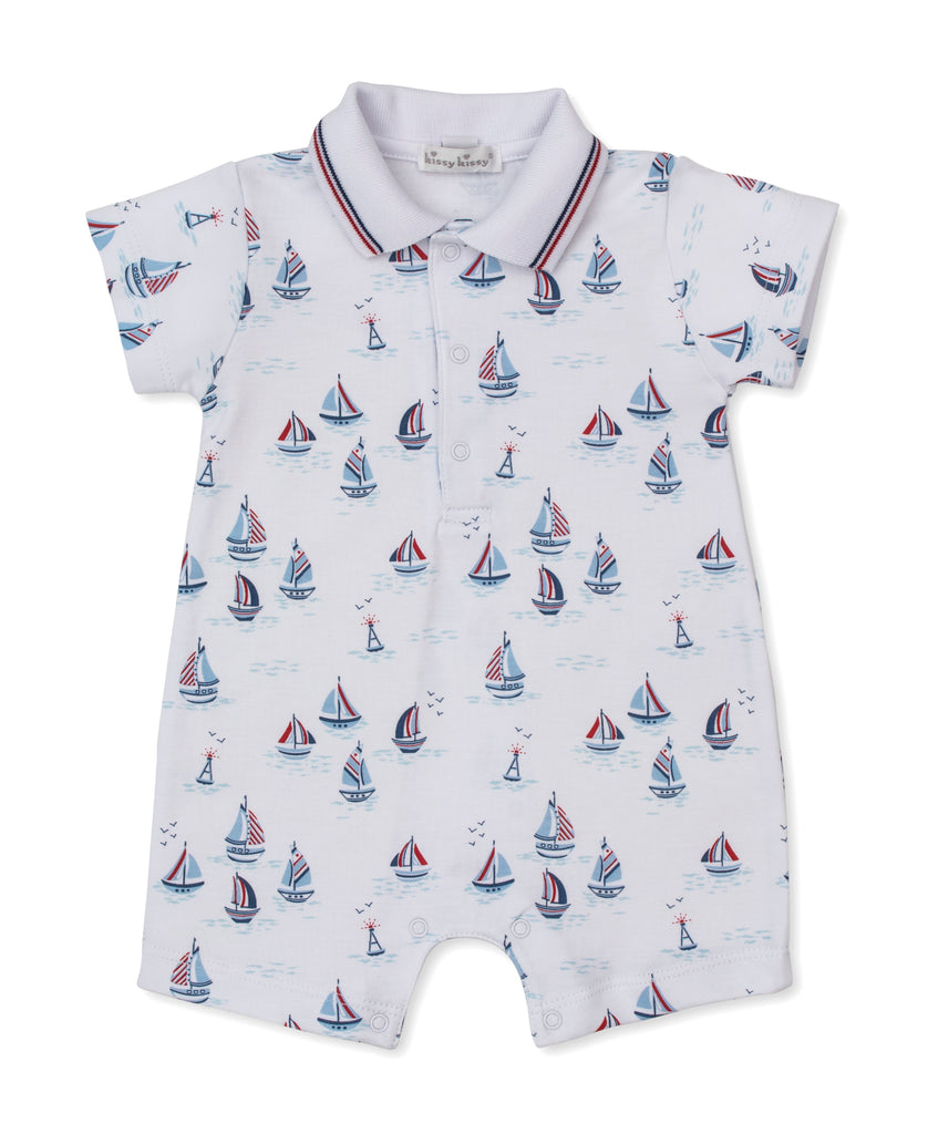 Red, White, & Blue Regatta Short Playsuit