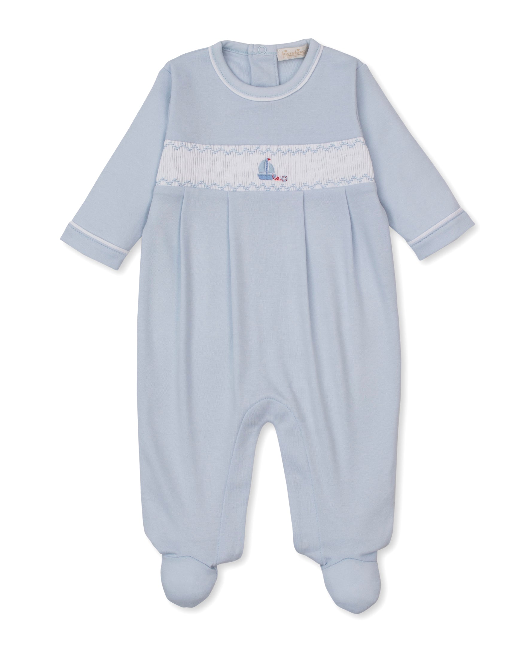 CLB Summer Medley 26 Blue Hand Smocked Playsuit