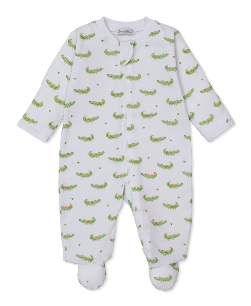 Alligator Footie Zip - Little Jill & Co.