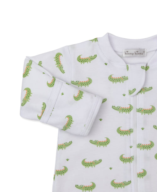 Alligator Footie Zip - Little Jill & Co.