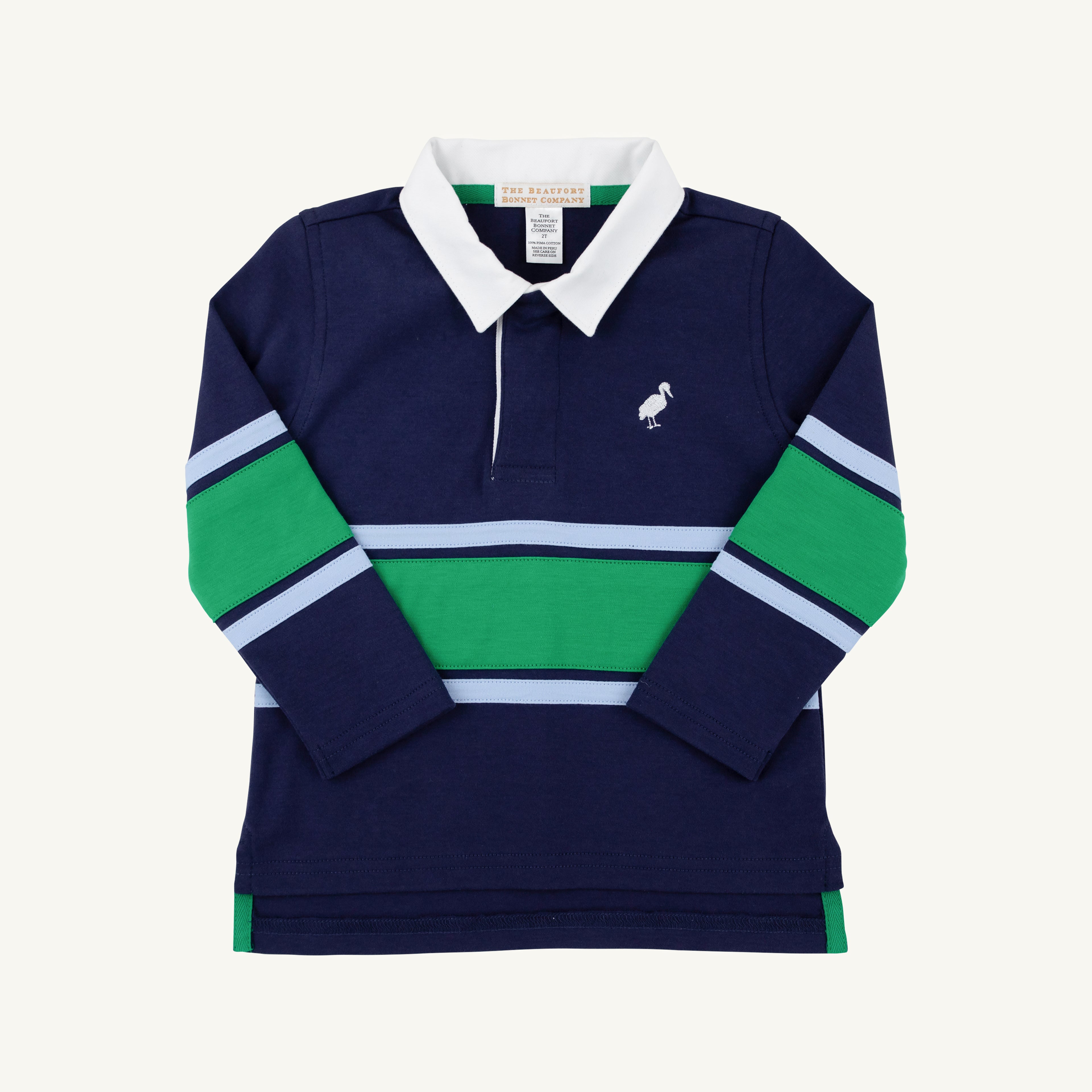 Rollins Rugby Shirt- Nantucket Navy/Beale Street Blue/Kiawah Kelly Green