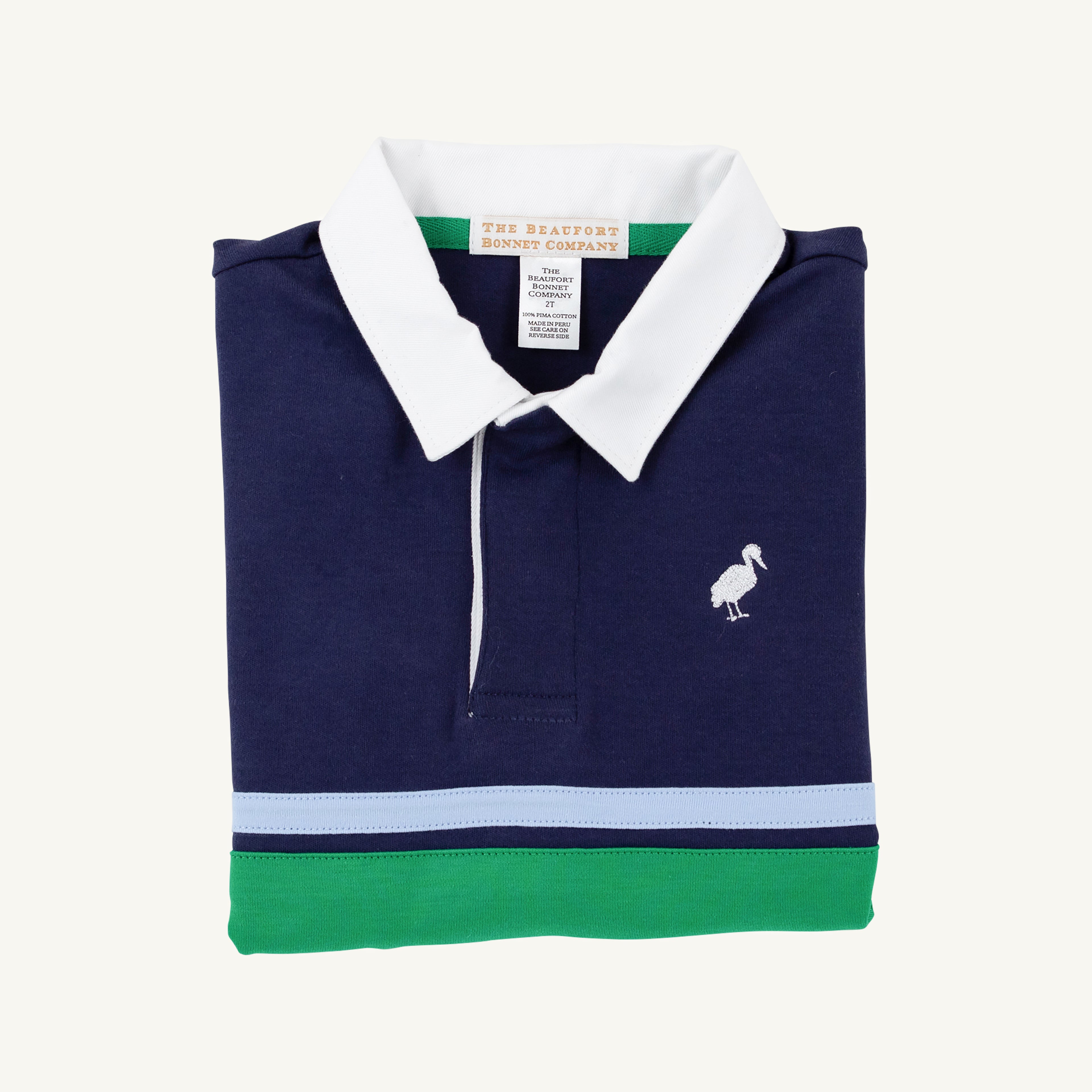 Rollins Rugby Shirt- Nantucket Navy/Beale Street Blue/Kiawah Kelly Green