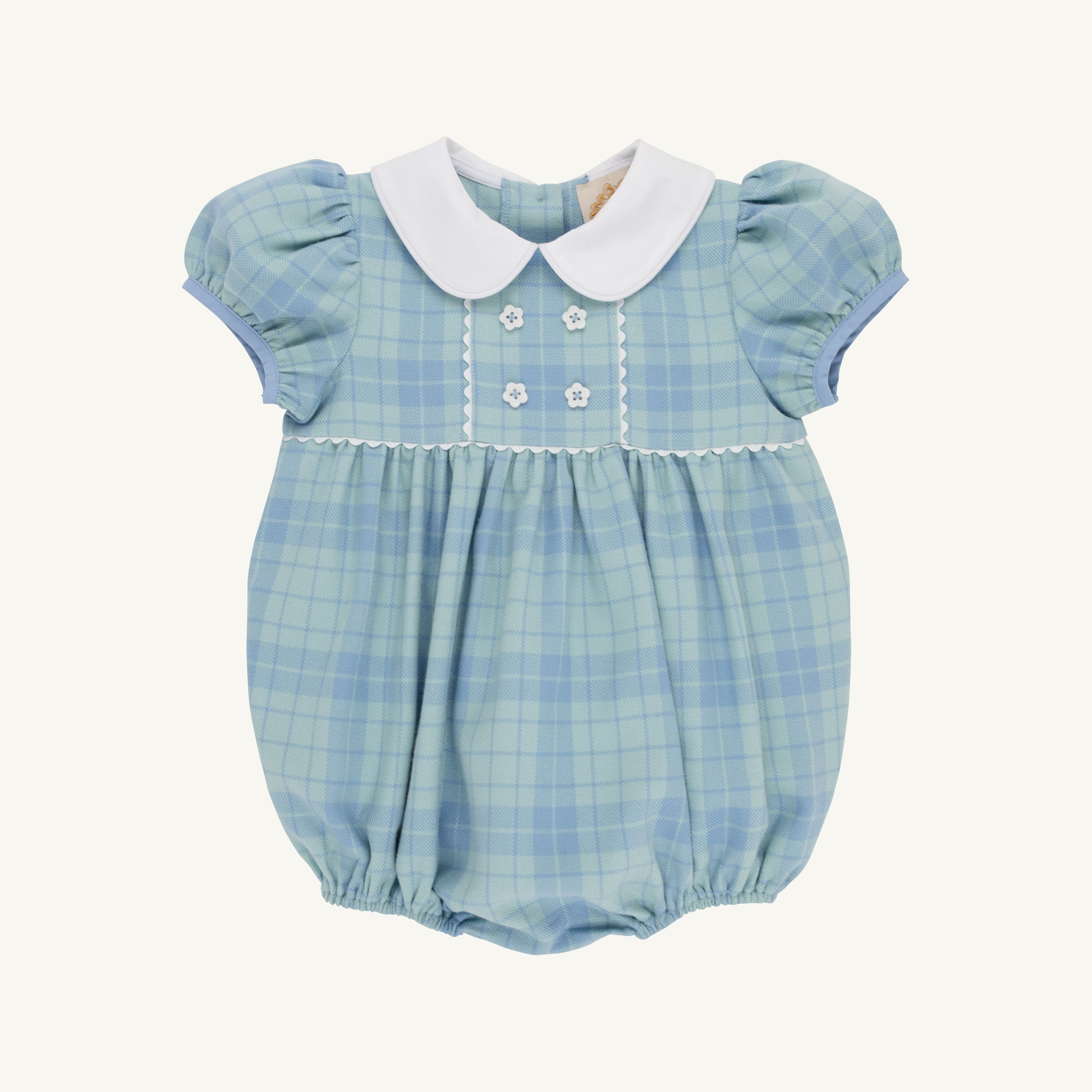 Audubon Park Plaid/Worth Ave White Cindy Lou Bubble Woven Yarn Dress