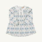 Horse Bits and Bows/Worth Ave White LS Banks Bow Dress