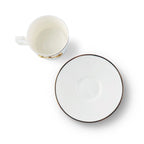 Gold Bit Bone China Cup and Saucer Gold Rim - Little Jill & Co.