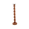 Large Twisted Wood Candlestick - Little Jill & Co.