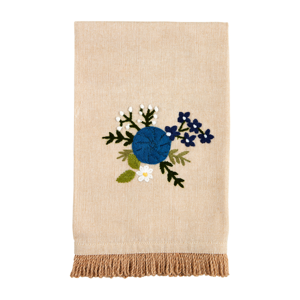 Rose Floral Embroidery Towel - Little Jill & Co.