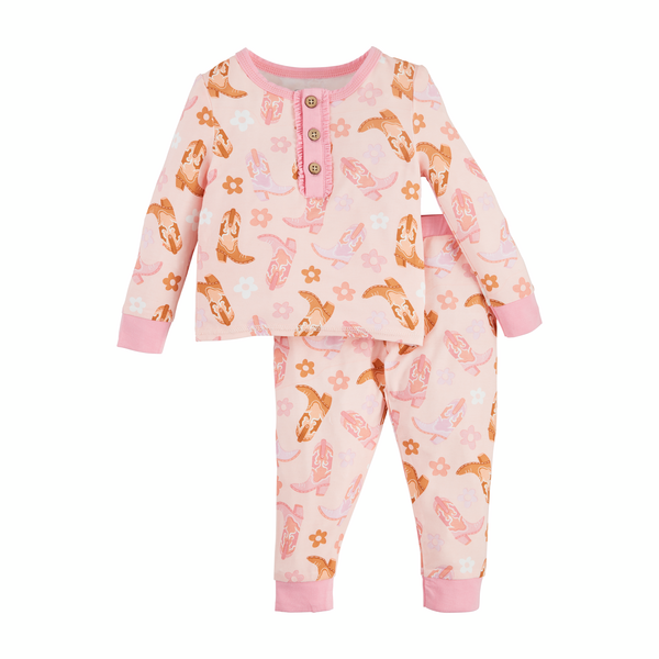 Pink Cowboy Boots Toddler PJs