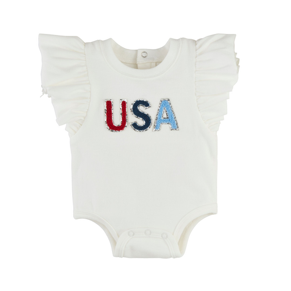 USA Ruffled Baby Body Suit