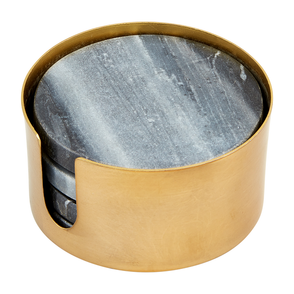 Black Marble Coaster Set - Little Jill & Co.
