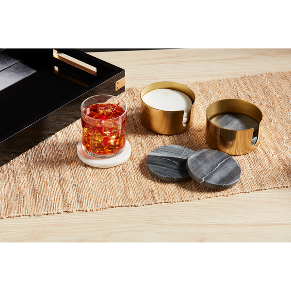 Black Marble Coaster Set - Little Jill & Co.