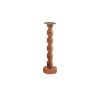 Small Twisted Wood Candlestick - Little Jill & Co.